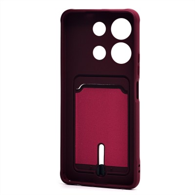 Чехол-накладка для Infinix Note 30 4G (бордовый) - SC304 с картхолдером