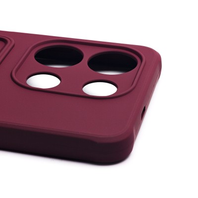 Чехол-накладка для Infinix Note 30 4G (бордовый) - SC304 с картхолдером