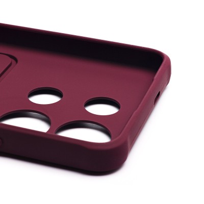 Чехол-накладка для Infinix Note 30 4G (бордовый) - SC304 с картхолдером