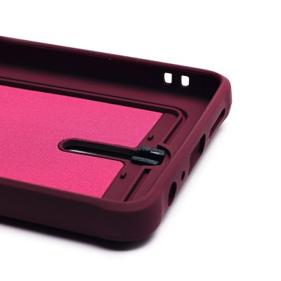 Чехол-накладка для Infinix Note 30 4G (бордовый) - SC304 с картхолдером