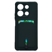 Чехол-накладка для Infinix Note 30 4G (темно-зеленый) - SC304 с картхолдером