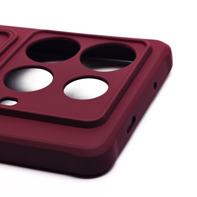 Чехол-накладка для Infinix Note 40 5G (бордовый) - SC304 с картхолдером