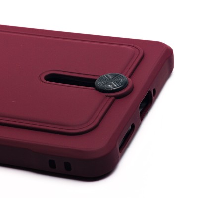 Чехол-накладка для Infinix Note 40 5G (бордовый) - SC304 с картхолдером