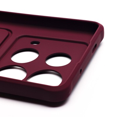 Чехол-накладка для Infinix Note 40 5G (бордовый) - SC304 с картхолдером