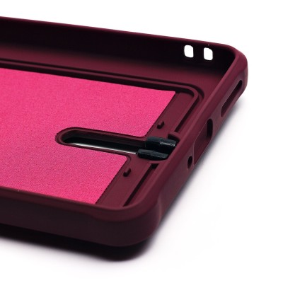 Чехол-накладка для Infinix Note 40 5G (бордовый) - SC304 с картхолдером