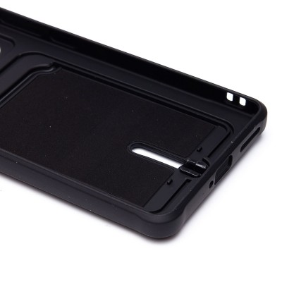 Чехол-накладка для Infinix Note 40 (черный) - SC304 с картхолдером