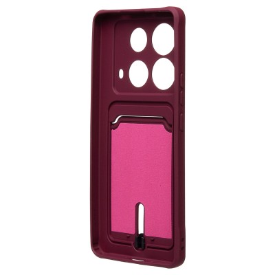 Чехол-накладка для Infinix Note 40 (бордовый) - SC304 с картхолдером Чехол-накладка для Infinix Note 40 (бордовый) - SC304 с картхолдером