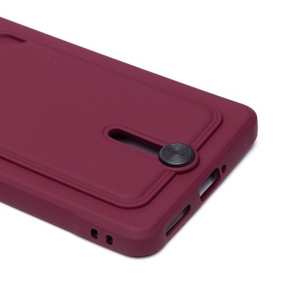 Чехол-накладка для Infinix Note 40 (бордовый) - SC304 с картхолдером Чехол-накладка для Infinix Note 40 (бордовый) - SC304 с картхолдером