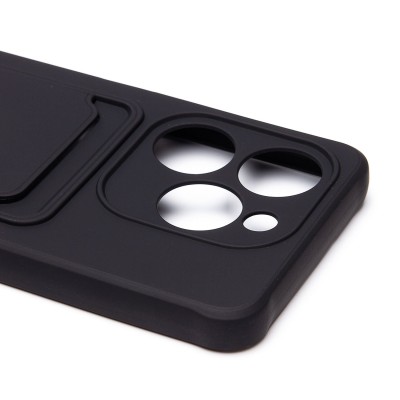 Чехол-накладка для Infinix Smart 8 (черный) - SC304 с картхолдером