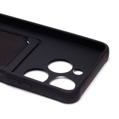 Чехол-накладка для Infinix Smart 8 (черный) - SC304 с картхолдером