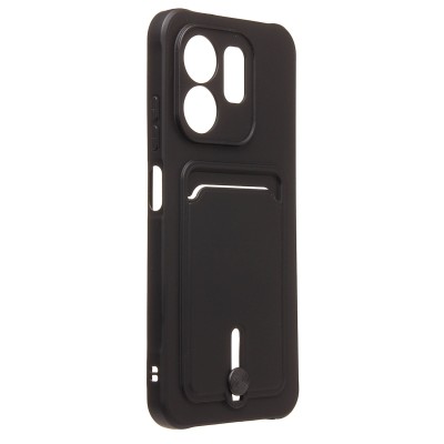 Чехол-накладка для Infinix Smart 9 4G (черный) - SC304 с картхолдером