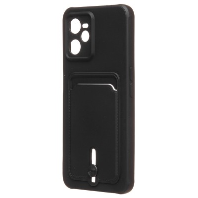 Чехол-накладка для OPPO realme C35 (черный) - SC304 с картхолдером