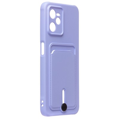 Чехол-накладка для OPPO realme C35 (темно-фиолетовый) - SC304 с картхолдером