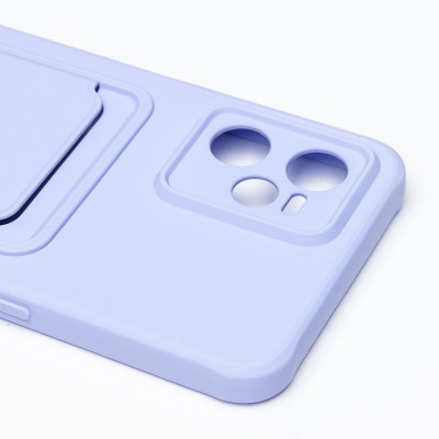Чехол-накладка для OPPO realme C35 (темно-фиолетовый) - SC304 с картхолдером