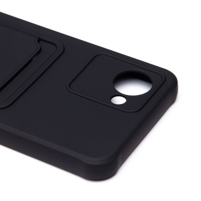 Чехол-накладка для Realme C30 (черный) - SC304 с картхолдером