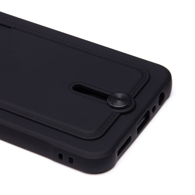 Чехол-накладка для Realme C30 (черный) - SC304 с картхолдером