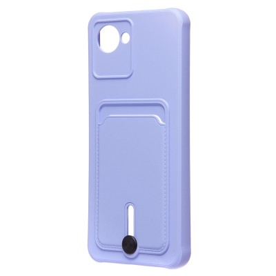 Чехол-накладка для Realme C30 (темно-фиолетовый) - SC304 с картхолдером