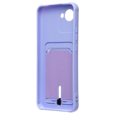 Чехол-накладка для Realme C30 (темно-фиолетовый) - SC304 с картхолдером