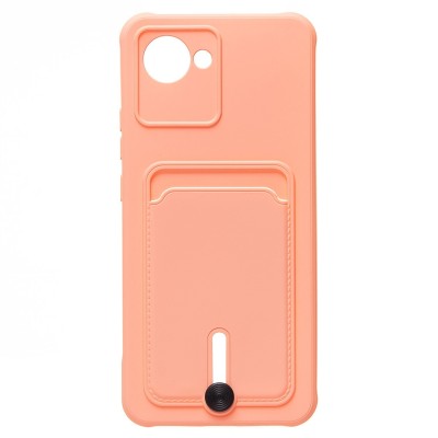 Чехол-накладка для Realme C30 (светло-розовый) - SC304 с картхолдером