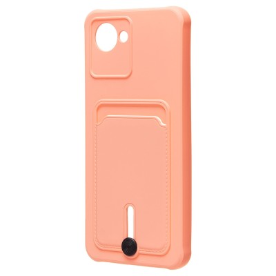 Чехол-накладка для Realme C30 (светло-розовый) - SC304 с картхолдером