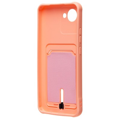 Чехол-накладка для Realme C30 (светло-розовый) - SC304 с картхолдером