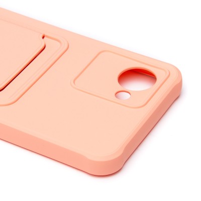 Чехол-накладка для Realme C30 (светло-розовый) - SC304 с картхолдером