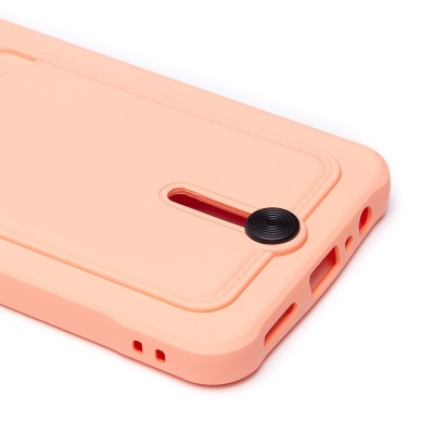 Чехол-накладка для Realme C30 (светло-розовый) - SC304 с картхолдером