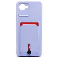 Чехол-накладка для Realme C30 (светло-фиолетовый) - SC304 с картхолдером