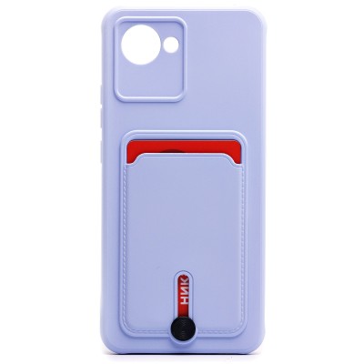 Чехол-накладка для Realme C30 (светло-фиолетовый) - SC304 с картхолдером