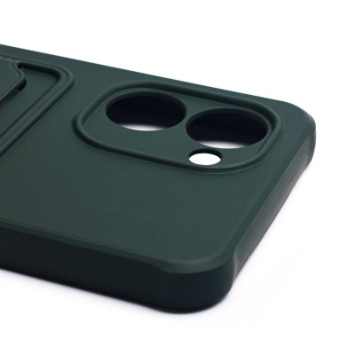 Чехол-накладка для Realme C33 (темно-зеленый) - SC304 с картхолдером Чехол-накладка для Realme C33 (темно-зеленый) - SC304 с картхолдером