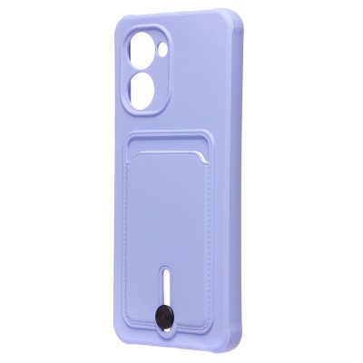 Чехол-накладка для Realme C33 (темно-фиолетовый) - SC304 с картхолдером