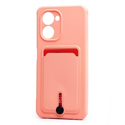 Чехол-накладка для Realme C33 (светло-розовый) - SC304 с картхолдером