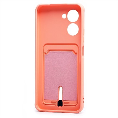 Чехол-накладка для Realme C33 (светло-розовый) - SC304 с картхолдером
