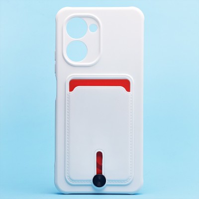 Чехол-накладка для Realme C33 (белый) - SC304 с картхолдером