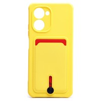 Чехол-накладка для Realme C33 (желтый) - SC304 с картхолдером