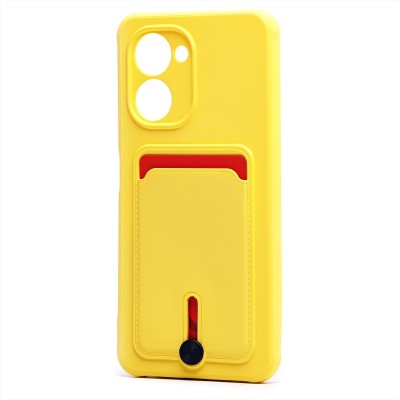 Чехол-накладка для Realme C33 (желтый) - SC304 с картхолдером
