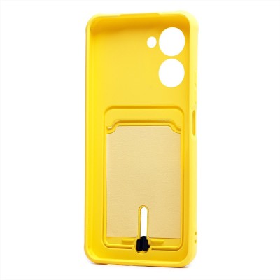 Чехол-накладка для Realme C33 (желтый) - SC304 с картхолдером