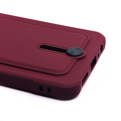 Чехол-накладка для Realme C55 (бордовый) - SC304 с картхолдером Чехол-накладка для Realme C55 (бордовый) - SC304 с картхолдером