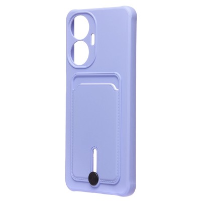 Чехол-накладка для Realme C55 (темно-фиолетовый) - SC304 с картхолдером