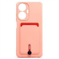 Чехол-накладка для Realme C55 (светло-розовый) - SC304 с картхолдером