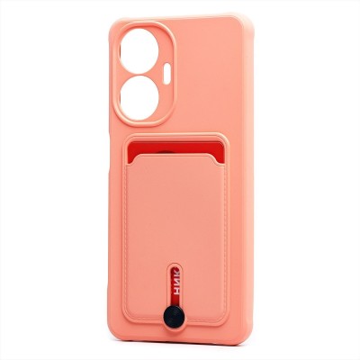 Чехол-накладка для Realme C55 (светло-розовый) - SC304 с картхолдером