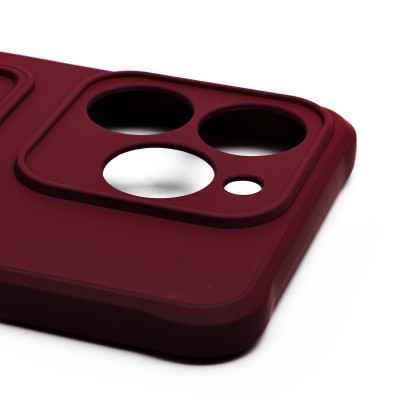 Чехол-накладка для Realme C61 4G Global (бордовый) - SC304 с картхолдером