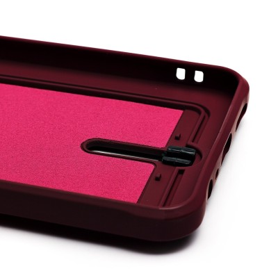 Чехол-накладка для Realme C61 4G Global (бордовый) - SC304 с картхолдером