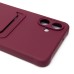 Чехол-накладка для Samsung Galaxy A06 (бордовый) - SC304 с картхолдером