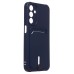 Чехол-накладка для Samsung Galaxy A15 (темно-синий) - SC304 с картхолдером