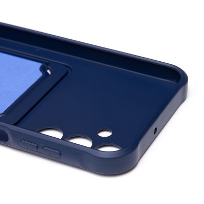 Чехол-накладка для Samsung Galaxy A15 (темно-синий) - SC304 с картхолдером