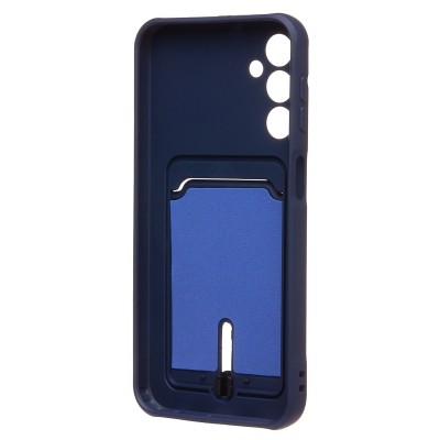 Чехол-накладка для Samsung Galaxy A24 4G (темно-синий) - SC304 с картхолдером