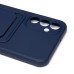 Чехол-накладка для Samsung Galaxy A24 4G (темно-синий) - SC304 с картхолдером