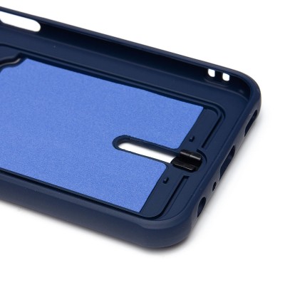 Чехол-накладка для Samsung Galaxy A24 4G (темно-синий) - SC304 с картхолдером