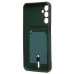 Чехол-накладка для Samsung Galaxy A24 4G (темно-зеленый) - SC304 с картхолдером